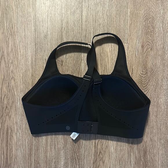 Athleta Phenomena Sports Bra Black Size 36C High Impact Activewear - Picture 3 of 4